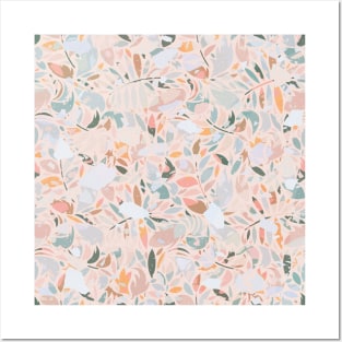 Vintage Abstract Plants / Pastel Leaves Posters and Art